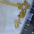 Женский крестик с цепочкой из жёлтого золота с бриллиантами (Вес: 27 гр.)