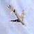 Кулон-подвеска пассажирский самолёт боинг - Boeing 747 из красного золота (Вес: 3 гр.)