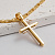 Золотой крест без распятия из двухцветного золота (Вес 6 гр.)
