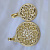 Золотой кулон-подвеска с зеркалом на заказ диаметром 20мм  (Вес: 7,5 гр.)