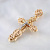 Ажурный православный крест из двух видов золота с распятием и гравировкой Спаси и сохрани (Вес 15 гр.)