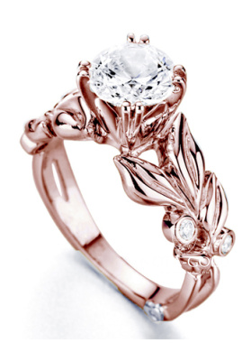 Помолвочное кольцо с пятью бриллиантами 0,58 карат i1402 (Вес: 4,5 гр.)