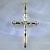 Крупный мужской крест из золота с сапфирами и бриллиантами (Вес 14 гр.)