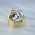 Символичное обручальное кольцо в виде песочных барханов с бриллиантами (Вес пары: 17,5 гр.)