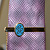 Зажим для галстука с инициалами и с эмалью из золота на заказ (Вес: 12 гр.)