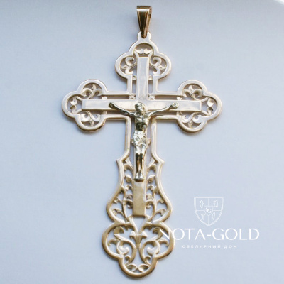 Христианский крест из золота именной на заказ (Вес: 20 гр.)
