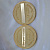Корпоративные подарочные медали из золота на 15 лет работы с логотипом Компании (Вес: 26 гр.)