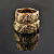 Широкие обручальные кольца с волками из желтого золота (со стаей волков)  (Вес пары: 28,5 гр. ширина 9мм)