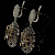 Серьги из золота с бриллиантами в виде паука и паутины  (Вес: 11,93 гр.)