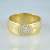Широкое женское кольцо на фалангу из жёлтого золота с бриллиантами (Вес: 5,5 гр.)