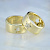Обручальные кольца со звездочками из жёлтого золота с бриллиантами (Вес пары: 20 гр.)