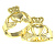 Кладдахские обручальные кольца из жёлтого золота на заказ (Вес пары: 16 гр.)