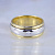 Подвижное широкое крутящиеся кольцо из жёлто-белого золота с бриллиантом (Вес: 16 гр.)