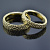 Необычные фактурные обручальные кольца с матовым эффектом (Вес пары: 16 гр.)