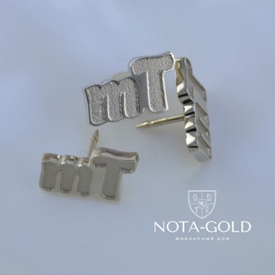 Значки из белого золота и серебра для компании (Вес: 1 гр.)