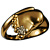 Кольцо Пяточка младенца с бриллиантом из золота (Вес: 6 гр.)