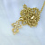 Женский крестик с цепочкой из жёлтого золота с бриллиантами (Вес: 27 гр.)