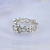 Женское кольцо с инициалами из белого золота и бриллиантами на заказ (Вес: 5 гр.)