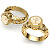 3127 Женское кольцо с раухтопазом из золота с бриллиантами (Вес: 7 гр.)