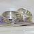 Гладкие обручальные кольца с орнаментом из серебра (Вес пары: 14,5 гр.)