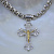 Двухцветный православный крест из белого золота с бриллиантами (Вес 14 гр.)