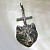 Медальон для байкера волк с крестом на заказ (Вес: 11,9 гр.)