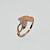 Золотое кольцо листочек с бриллиантом в в виде росы (Вес: 4 гр.)