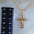 Золотая цепочка с крестиком из красного золота с бриллиантами (Вес: 28 гр.)