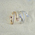 Кольцо ножка и ручка младенца с бриллиантами из красного золота (Вес: 3 гр.)