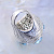 Женское кольцо из белого золота с бриллиантами, сапфирами, топазами по эскизу Клиента (Вес: 50,5 гр.)