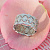 Эксклюзивное женское кольцо из белого золота с бриллиантами (Вес: 8 гр.)