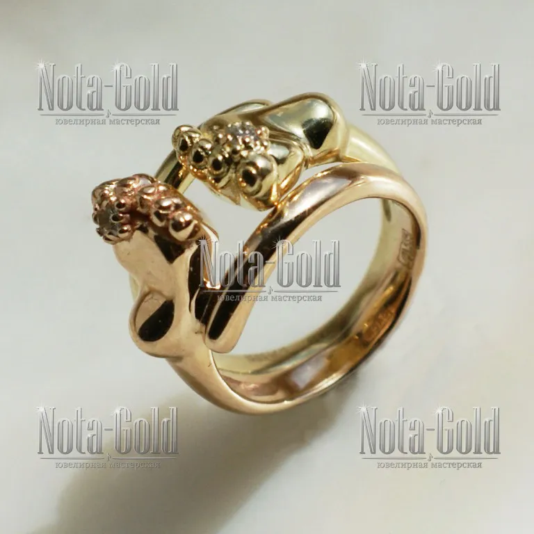 Ювелирная мастерская Nota-Gold изготовила золотые женские кольца на заказ.