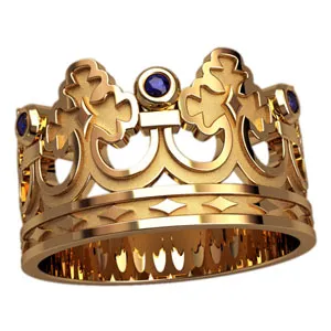 Кольцо корона на заказ (Вес: 6 гр.)
