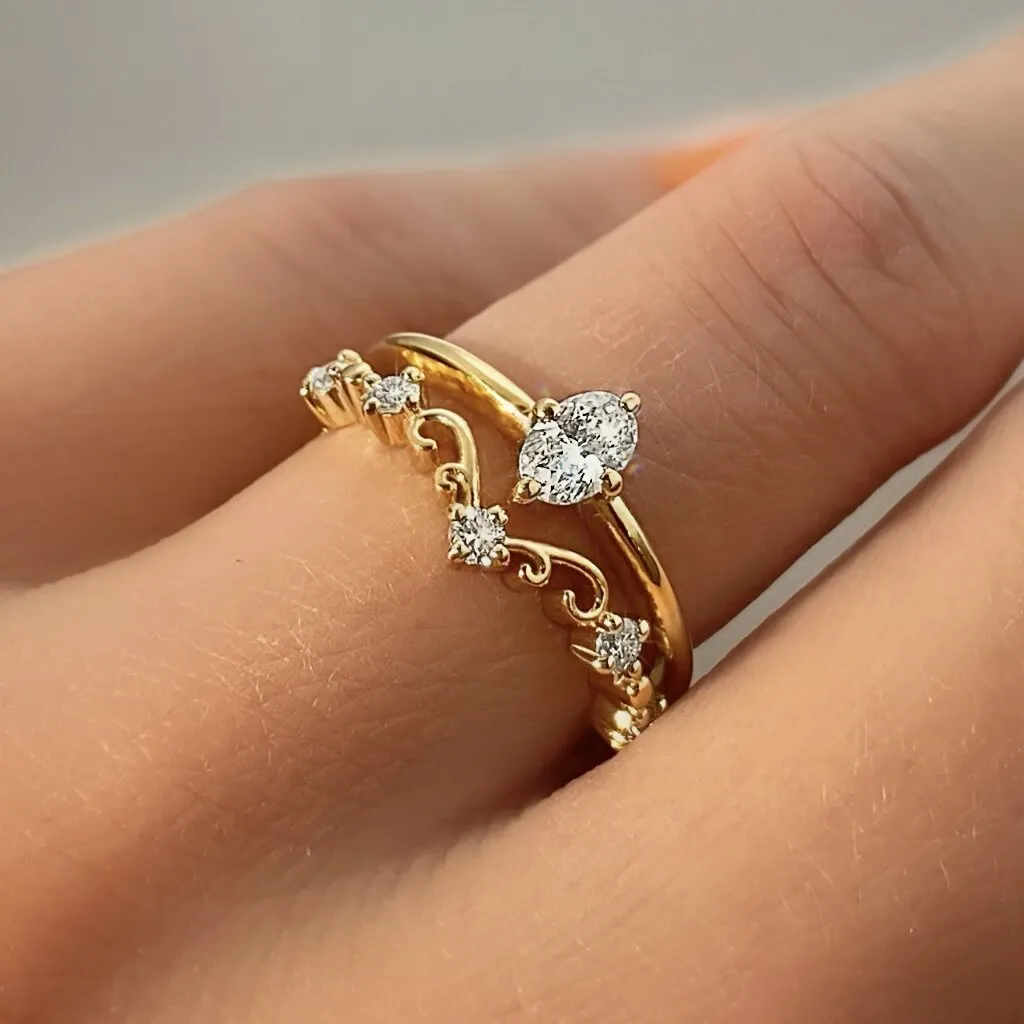 Женское Двойное Кольцо Duet