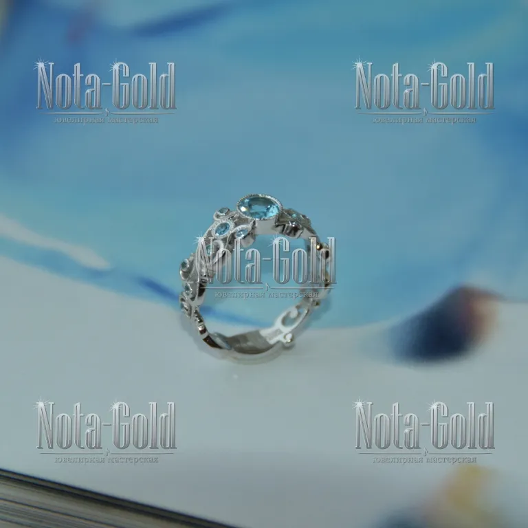 Ювелирная мастерская Nota-Gold изготовила женское кольцо с инициалами.