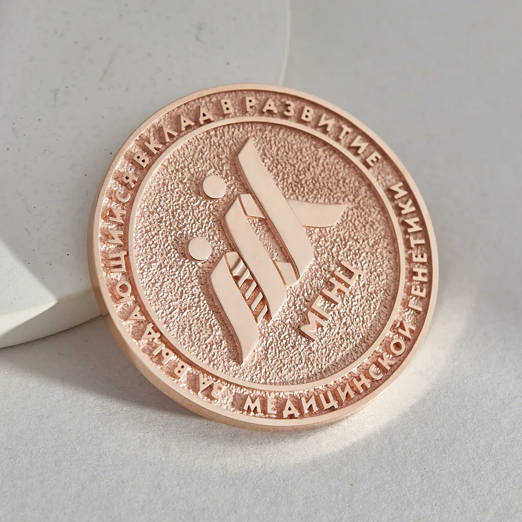 Подарочные юбилейные памятные медали из золота по индивидуальным заказам