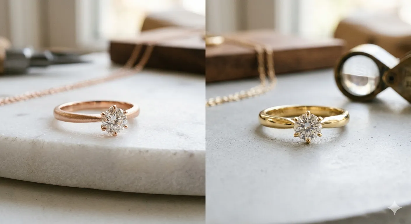 Розовое и желтое золото: что дороже и в чем их отличия?