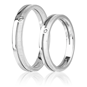 Изящные обручальные кольца из платины на заказ (Вес пары: 15гр.)