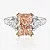 Кольцо из белого золота с выращенным розовым бриллиантом (Вес 4 гр.)
