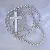 Православный крест и цепь плетение Перлина (Шарики) из белого золота (Вес: 49 гр.)