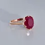 Женское кольцо из красного золота с крупным рубином (Вес 3,3 гр.)