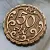 Золотая медаль юбилейная диаметр 45мм