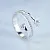 Кольцо с ножкой и ручкой младенца два в одном с фианитами из серебра (Вес: 2,5 гр.)