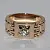 Печатка браслет с большим бриллиантом на заказ (Вес: 16 гр.)