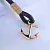Каучуковый браслет на два оборота с застёжкой в виде морского якоря из красного золота (Вес: 12 гр.)