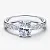 Кольцо из белого золота с овальным Лабораторным бриллиантом 1,5 ct и дорожкой лабораторных бриллиантов (Вес 3,8 гр.)