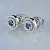 Серьги пусеты с сапфирами и бриллиантами из белого золота (Вес: 3,15 гр.)