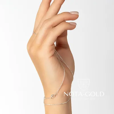 Цепочка из серебра 925 пробы плетение Якорь Граненый 50 см (Вес: 2,362 гр.)