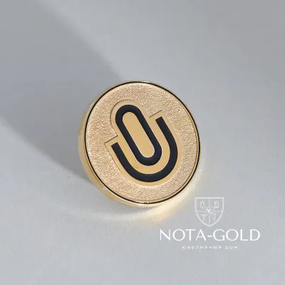 Памятная корпоративная медаль монета Unibirrs из серебра с позолотой (Вес 12,3 гр.)