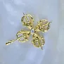 Амулет крест тибетского Дордже двойной из жёлтого золота (Вес: 21 гр.)